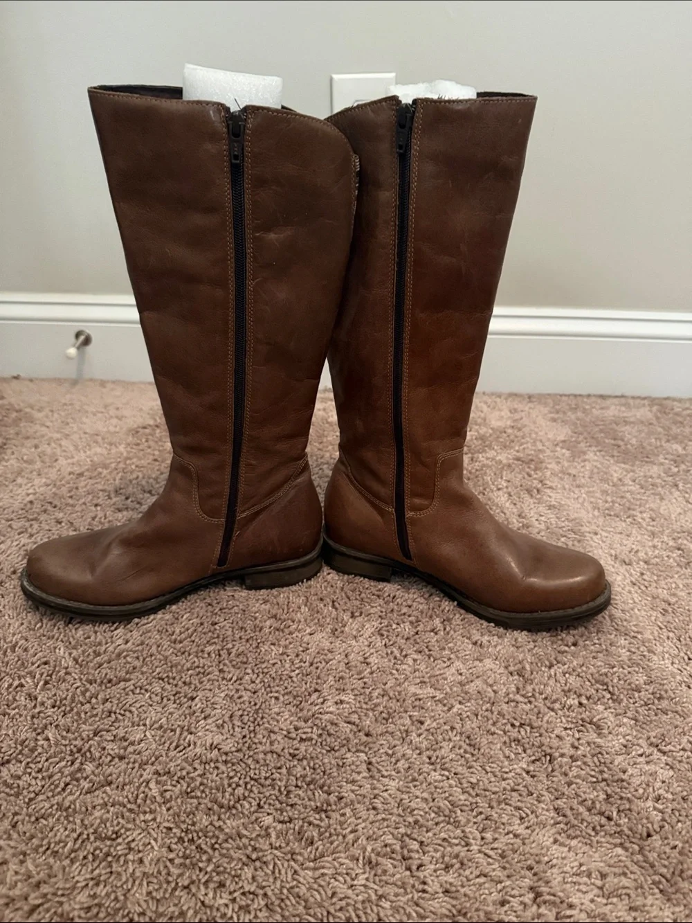 Eric Michael Brown Leather Over-the-Knee Riding Boots